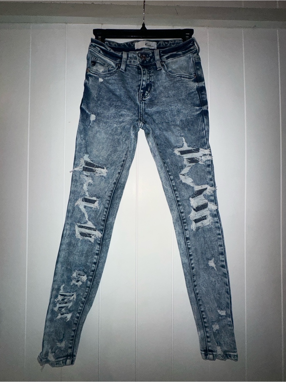 KanCan Light Blue Distressed Skinny Jeans size 1/24